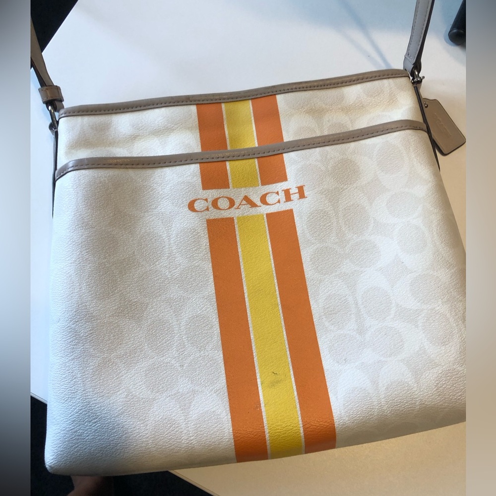 Coach Stylish Leather Crossbody and Yes it will hold your phone! - Picture 5 of 6